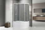 Душевой уголок Royal Bath 120х80 RB 8120BK-T L стекло прозрачное, профиль белый, с поддоном