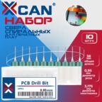 Набор сверл спиральных XCAN для печатных плат 0,95 мм, 10 шт.