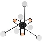 Люстра потолочная светодиодная Arte Lamp Taygeta с пультом управления 15 м² регулируемый белый свет цвет черный