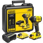 Аккумуляторный шуруповерт STANLEY FATMAX SFMCF820D2K, 18 В, 190 Нм, 3800 уд/мин, с 2 АКБ 2 Ач и ЗУ, в кейсе (SFMCF820D2K-QW)