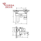 Душевая система Corsa Deco CX с верхним душем с лейкой со смесителем черная (SSFCX330QB)