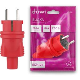 Вилка прямая с заземлением duwi 27455 1 Duwi
