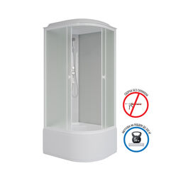 Душевая кабина Niagara Promo 90x70 P90/70/40L/MT поддон высокий, стекло матовое, профиль белый
