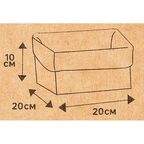 Корзина для хранения 20x10x20 см бумага цвет графит