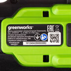 Дрель-шуруповерт ударная аккумуляторная бесщеточная Greenworks GD24DD60 24 В 2 Ач Li-Ion 1 АКБ и ЗУ (3704107UA)