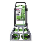 Тележка Standers двухколесная складная алюминий нагрузка до 100 кг цвет черный/зеленый