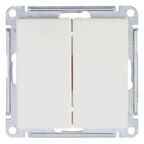 Выключатель встраиваемый Systeme Electric W59 2 клавиши, цвет слоновая кость