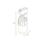 Трековый светильник спот светодиодный Wolta WTL-25W/01W 25 Вт 11 м² цвет белый