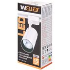 Трековый светильник спот светодиодный Wolta WTL-15W/01W 15 Вт 6 м² цвет белый