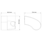 Держатель лейки Wasserkraft хром 7х6,26 см