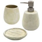 Стакан для зубных щёток Bath Plus Pietra керамика цвет бежевый