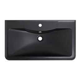 Раковина накладная BelBagno 80 см BB800/455-LV-ART-ALR-NERO черная матовая
