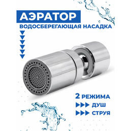 Насадка на кран для кухни Boomshakalaka, аэратор для смесителя, насадка на кухонный кран, водосберегающая, 2 режима