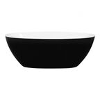 Отдельностоящая ванна Frank 170x81 F6123 White+Black белая с черным