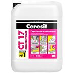 Грунтовка Ceresit CT 17 концентрат, 5 кг, 5 л, бесцветный