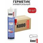 Герметик "KUDO KSK-101" силиконовый универсальный белый 280мл 12 штук