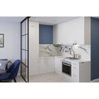 Фасад для кухонного шкафа Аша Белая 59.7x102.1 см Delinia ID ЛДСП цвет белый