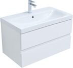 Комплект мебели Aquanet Беркли 80 см подвесной (тумба с раковиной и зеркалом)