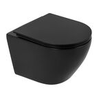 Комплект унитаз с инсталляцией BelBagno Colorato BB062CHR-MB/BB062SC-MB/BB002-80/BB007-PR-NERO.M безободковый, микролифт, черный