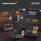 Ударная дрель-шуруповерт DEWALT McLaren Limited Edition DCD85MM2T, 18 В, 2000 об/мин, с 2 АКБ 4 Ач и ЗУ, в кейсе TSTAK