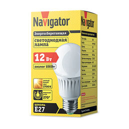 Лампа led груша a70 20вт e27 дневной Navigator/навигатор 61387