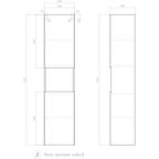 Пенал для ванной Vigo Matteo 151x35 см цвет дуб сонома