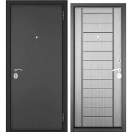 Дверь входная металлическая Мастино HOME ECO 137 Антрацит букле-Орех пепельный, 1 замок 860*1900 правая