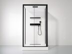 Душевая кабина Acquazzone Viktoria 120х80 120SL BLACK стекло прозрачное, профиль черный