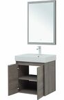 Тумба с раковиной Aquanet Nova Lite 60 см подвесная 2 дверцы, дуб рошелье
