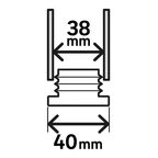 Насадка пластик 40x40 мм, цвет черный, 4 шт.