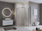 Душевой уголок BelBagno Uno 90x90 UNO-195-P-1-90-C-Cr стекло прозрачное, профиль хром, без поддона
