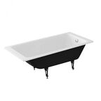 Чугунная ванна Delice Parallel 170x80 DLR220502R-AS с ручками и антискользящим покрытием, белая