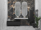 Тумба под столешницу Armadi Art Flat 140 см 897-140-A glossy антрацит глянцевая