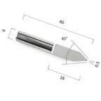 Гравер DJTOL AJ6.4505 прямой конусный (по дереву, композиту (АКП), пластику)