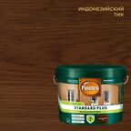 Антисептик Pinotex Standard Plus полуматовый тик 9 л