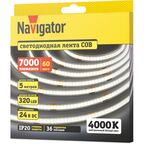 Лента светодиодная Navigator NLS-СОВW320 4000К 24 В 12 Вт/м IP20 5 м (95316)