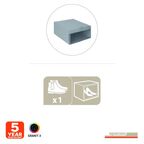 Коробка для обуви Spaceo 28x15x35 см полипропилен цвет гранит