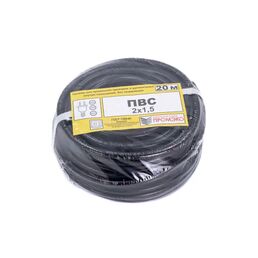 Провод Промэко ПВС 2x1.5 20 м ГОСТ цвет черный