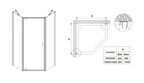 Душевой уголок 100x100 Azario AZ-112P золото