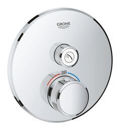 Внешняя часть термостатического смесителя GROHE Grohtherm SmartControl на 1 выход, хром (29118000)