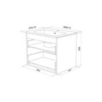 Каркас тумбы подвесной с раковиной Iddis Lahta LAH60W0i95K 67x60x47 см цвет белый