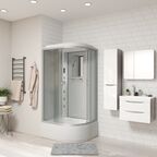 Душевая кабина Niagara Classic 120x80 NG-2310-14LF высокий поддон, стекло матовое, профиль серебро, левая