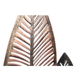 Панно настенное Листья металл 65x37 см черный