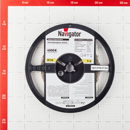 Лента светодиодная SMD 5050 Navigator (71424) 4000К 14,4 Вт 12 В IP20 5 м