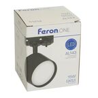 Трековый светильник спот Feron под лампу GX53 однофазный цвет черный