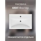Тумба под раковину Фостер 60 подвесная МДФ матовый 1 ящик цвет белый