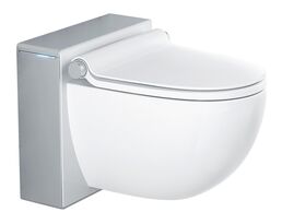 Подвесной унитаз-биде GROHE Sensia, готовый набор с электронным управлением (без инсталляции), матовый хром, белый (39111LP0)