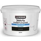 Эмаль акриловая универсальная Luxens цвет черный матовый 2.5 кг