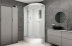 Душевая кабина AvaCan 120x90 D312SL стекло матовое, профиль хром, левая