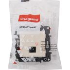 Розетка компьютерная RJ45 категория 5e UTP - Legrand Structura - слоновая кость